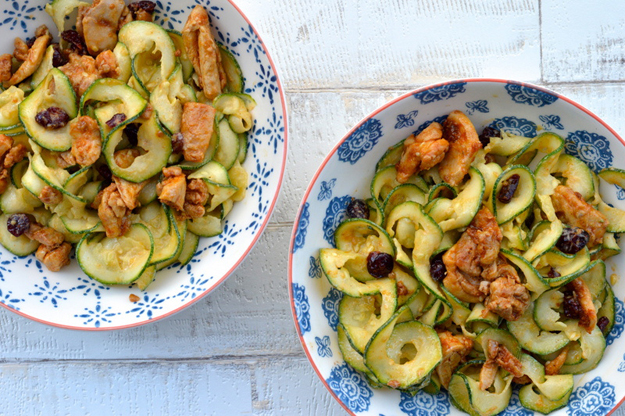 Tahini Courgetti with Chilli Mango Dressing