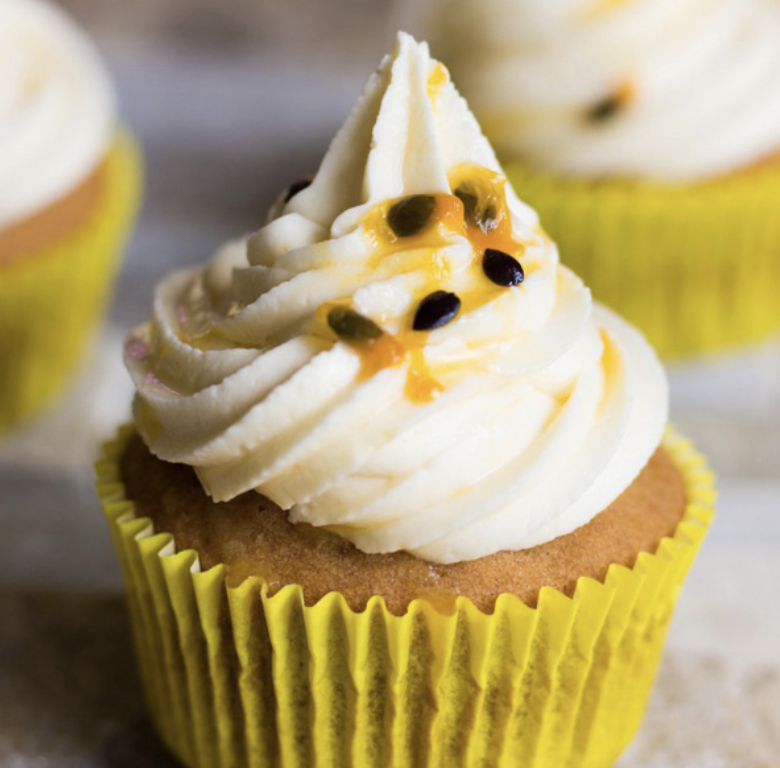 White Chocolate Passionfruit Cupcakes