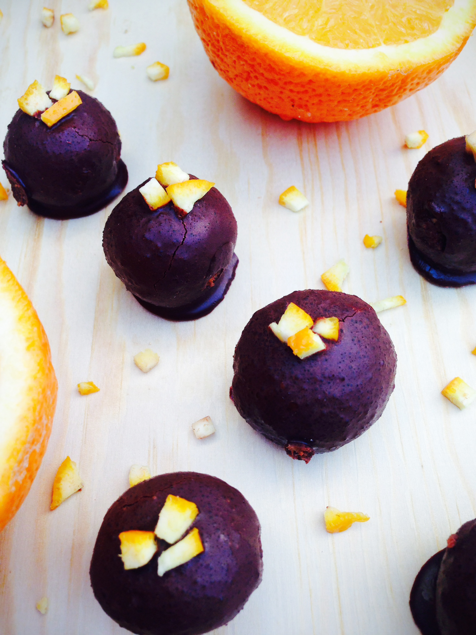 Jaffa chocolate truffles