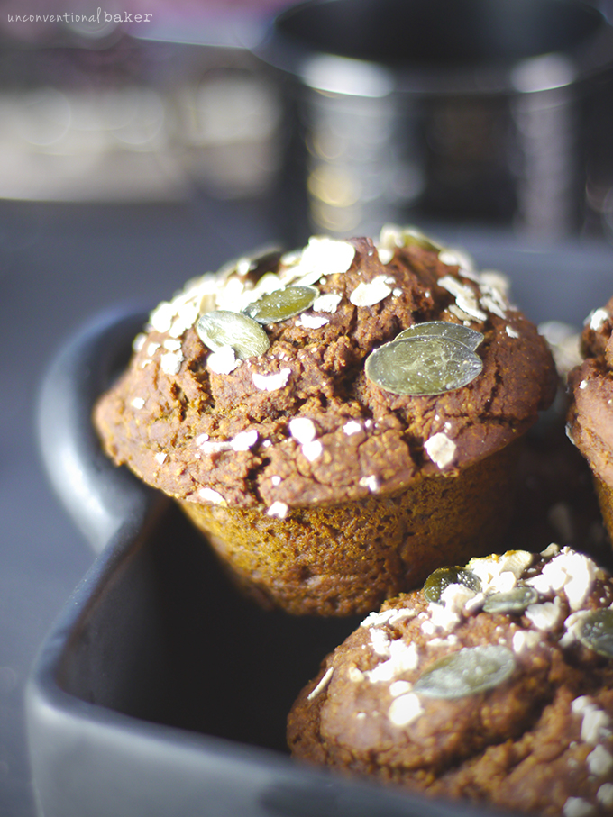 Pumpkin-Raisin-Molasses-Breakfast-Muffins-gluten-free-dairy-free-eggless-refined-sugar-free-oil-free-recipe