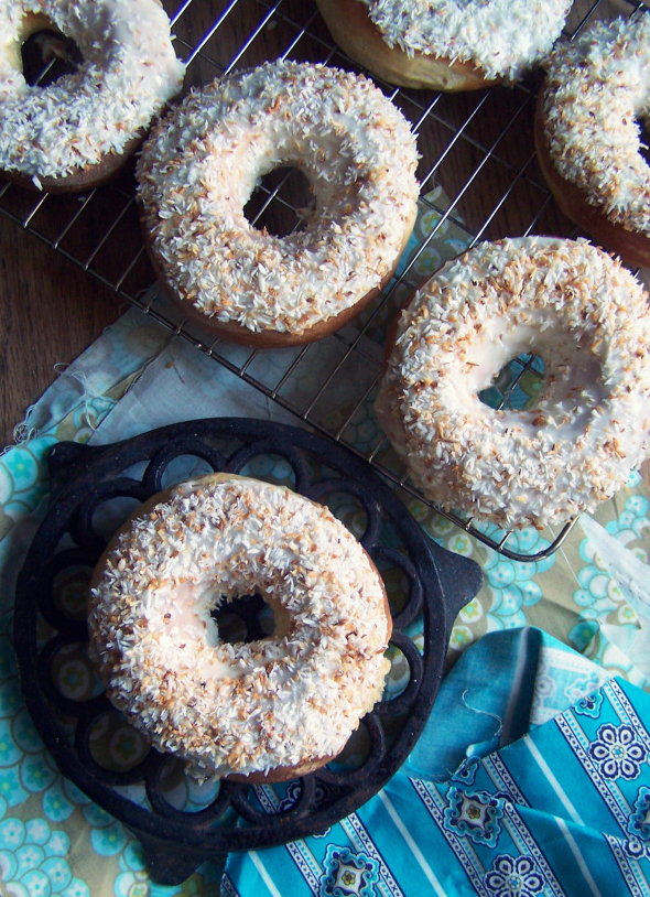 Coconut Frosted Doughnuts