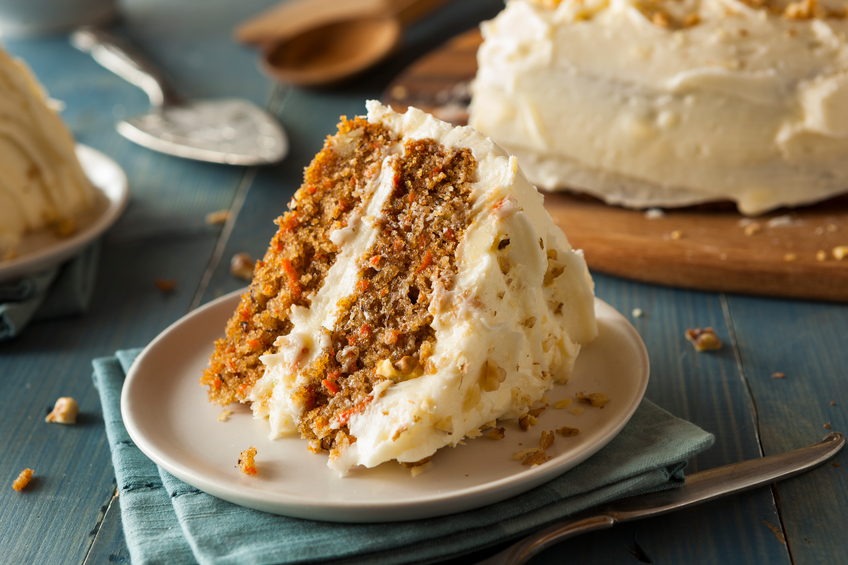 Healthy homemade gluten-free carrot cake