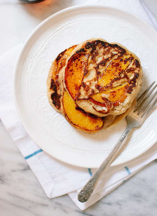 peach-and-oat-pancakes