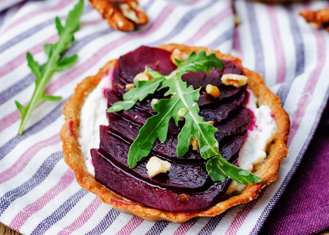 Beetroot Tarte Tatin with Goat's Cheese