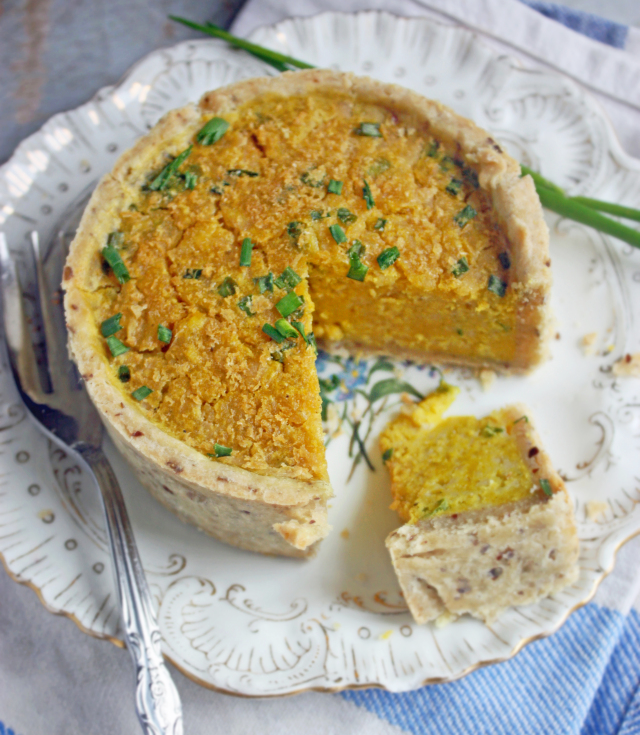 Mini Cheese and Chive Vegan Quiche