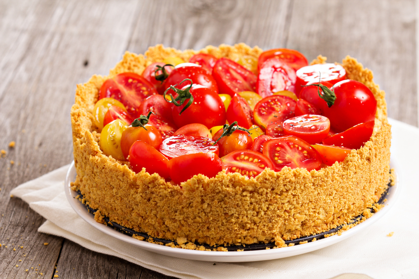 Tomato and Basil Cheesecake