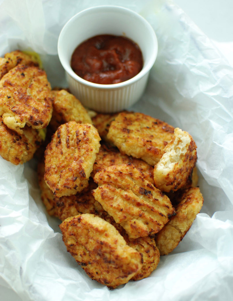 Pork Scratching and Cauliflower Nuggets