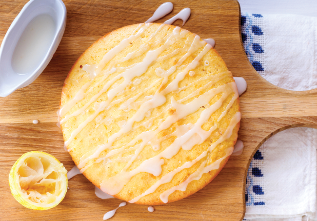 Dairy-free lemon drizzle cake