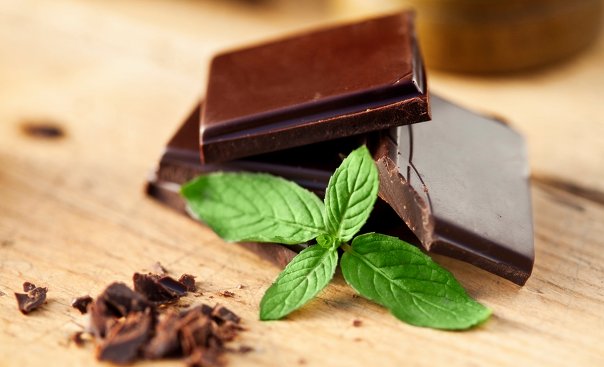 Dairy-free mint chocolate bars. 