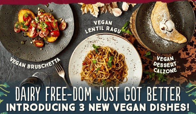 Zizzi's add new dairy-free options to menu