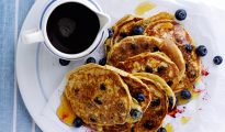 American style blueberry pancakes