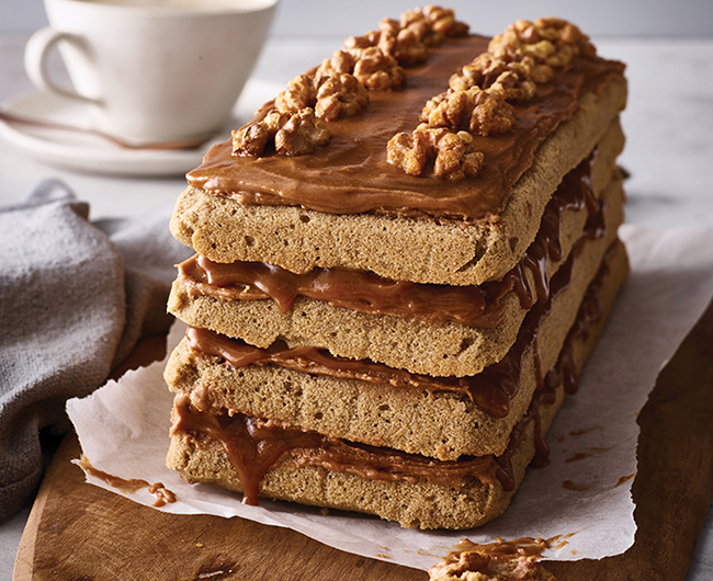 Coffee Maple Walnut Cake