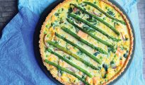 Salmon & asparagus tart