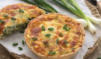 Gluten-free cheese and onion tart