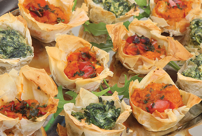 Mediterranean Filo Pastry Canapes