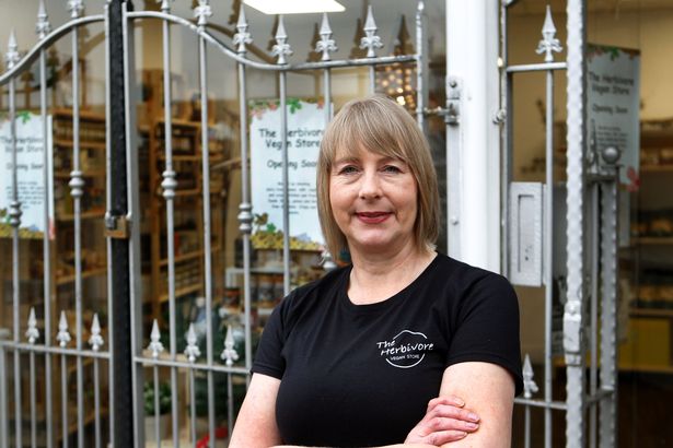 Claire Dickinson, owner of the Herbivore Vegan Store in Stockport. (Photo: Andy Lambert)