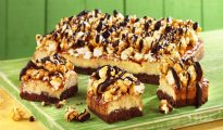 Gluten-free popcorn fudge brownies