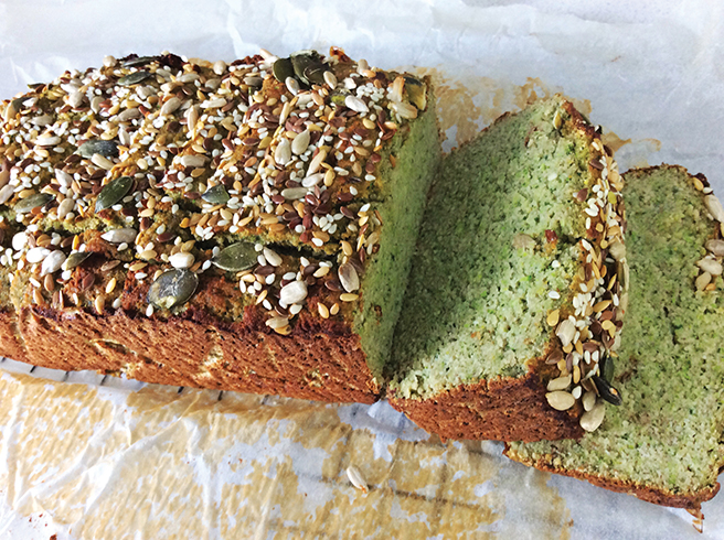 Gluten-free broccoli & banana bread