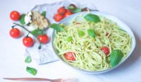 Creamy avocado gluten-free pasta