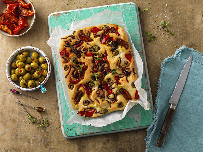 This tasty Italian style gluten-free flatbread is perfect served alongside pasta dishes or on its own as a starter with olive oil and balsamic vinegar.