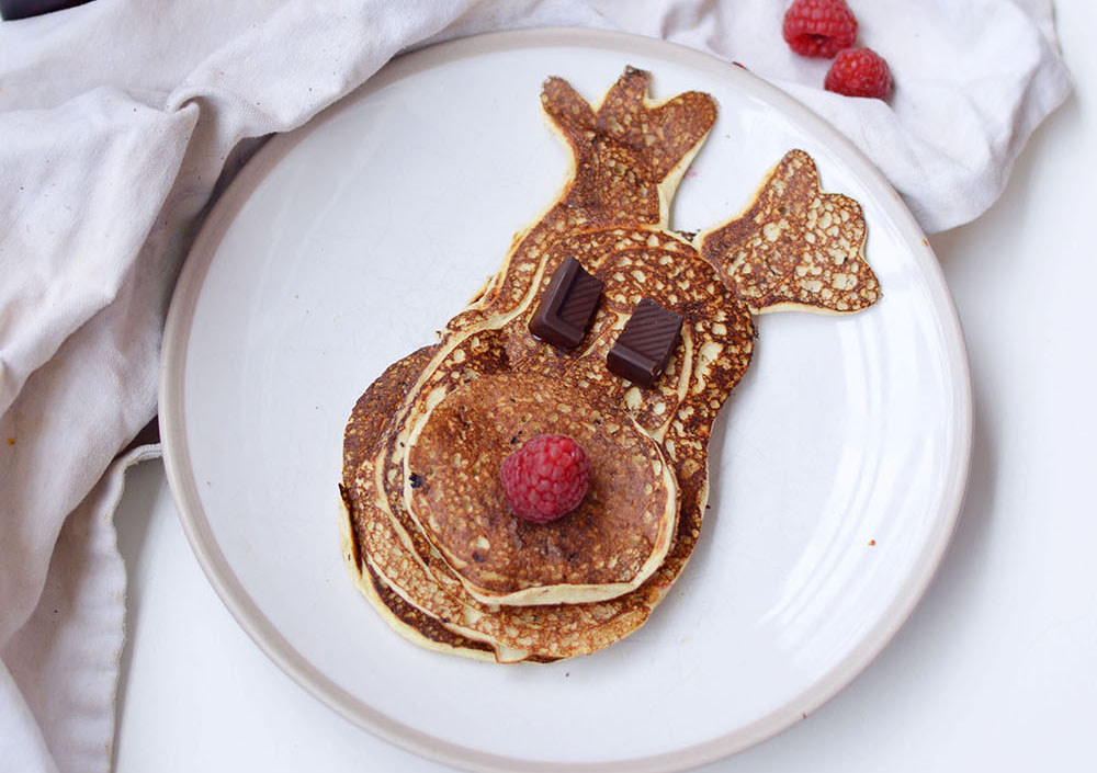 Gluten-free Rudolph pancakes