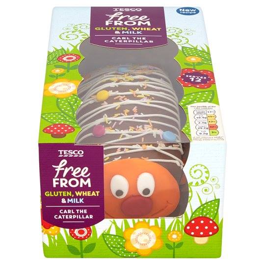 tesco gluten-free caterpillar cake 