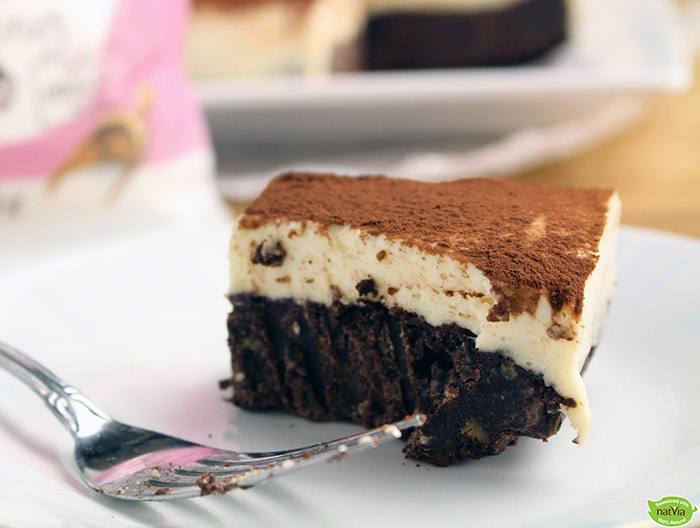 Sugar-free brownie cheesecake