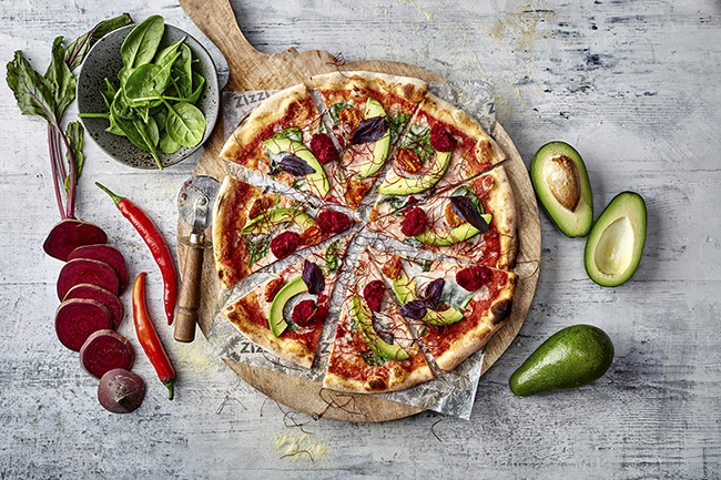 zizzi rainbow pizza