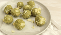 Matcha, almond and macadamia balls