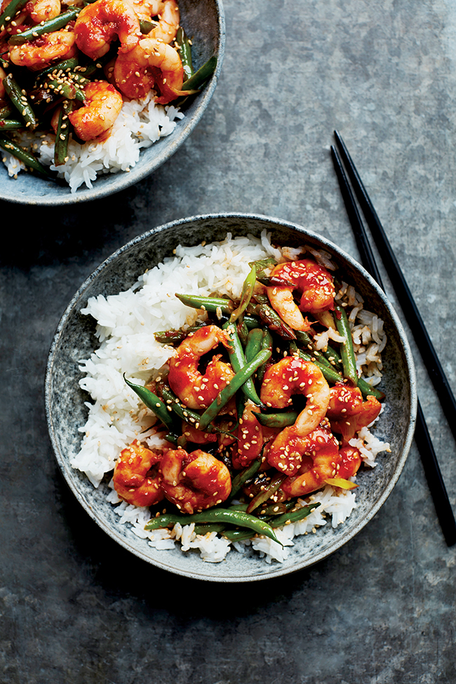 Garlic chilli prawns 