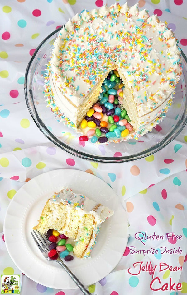 Surprise inside jelly bean cake