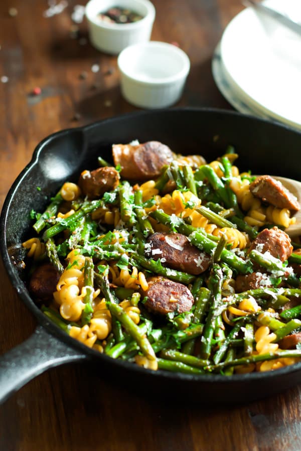 sausage asparagus quinoa pasta