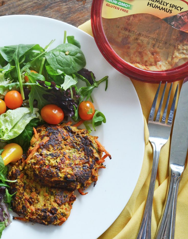 Carrot and zucchini fritters 