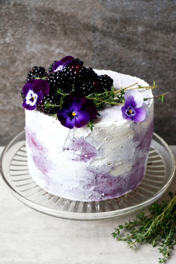 Decorated Plant-Based Birthday Cake