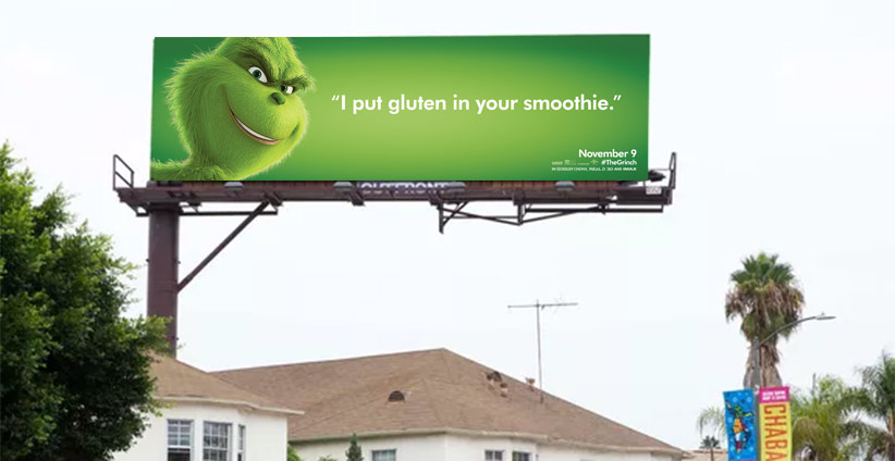 the grinch adverts gluten free