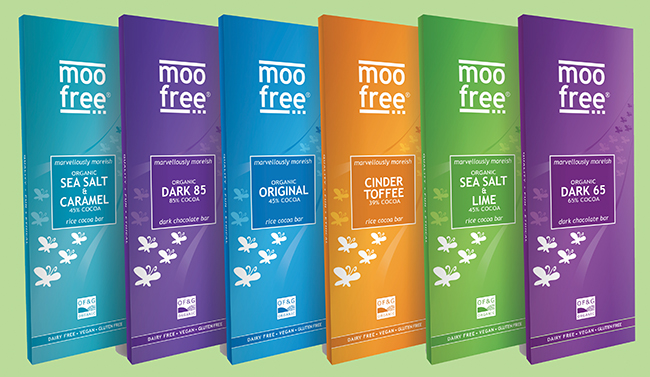 moo free premium dairy-free chocolate bars 