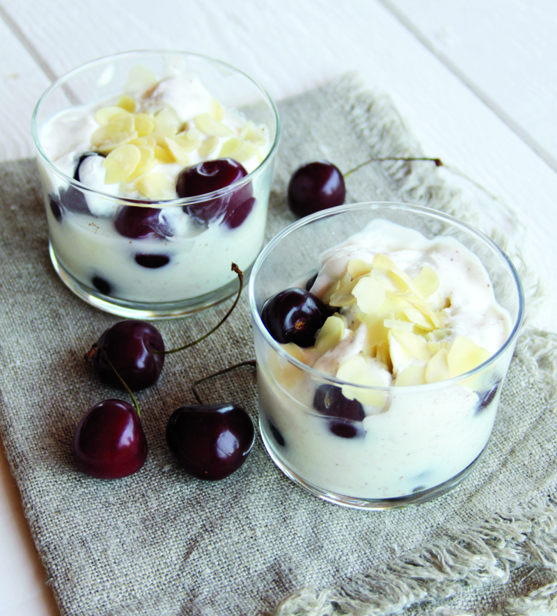 cherry and white chocolate dessert