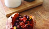 spicy stuffed sweet potato