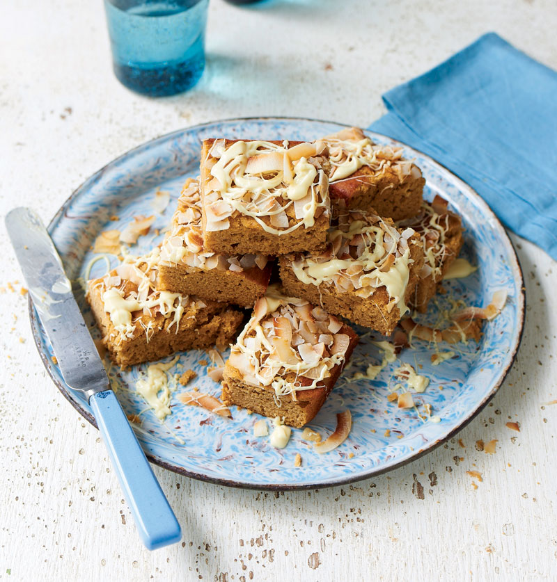 coconut blondies