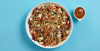 Peanut cauliflower rice salad