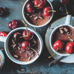 Cherry chocolate ganache espresso pots