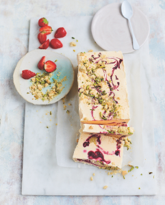 Berry lemon semifreddo