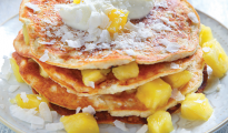 Pineapple coconut pancakes