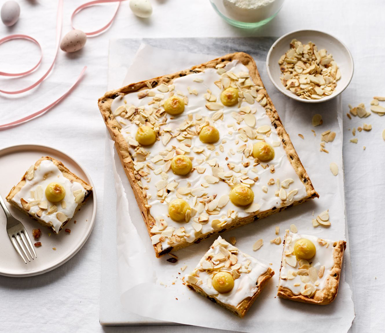 Gluten-free Simnel traybake