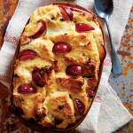 Gluten-free plum panettone pudding