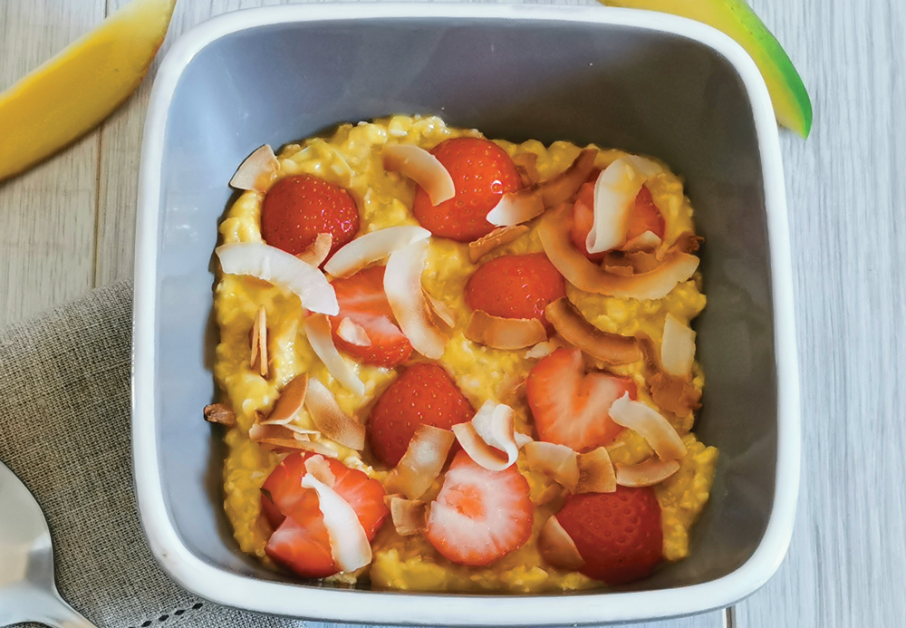 Summer mango gluten-free porridge