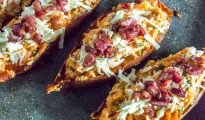 Loaded baked sweet potatoes