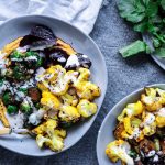 Roast turmeric and cauliflower warm winter salad