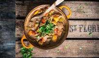 Pork, Spanish Persimon® and Cider Casserole