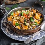 Spinach, Sweet Potato and South African Raisin Biriyani